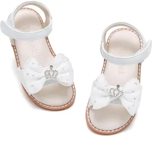 Girls Sandals 3-12 Years | Dressy & Play Shoes | Leather-Like for Outdoor School