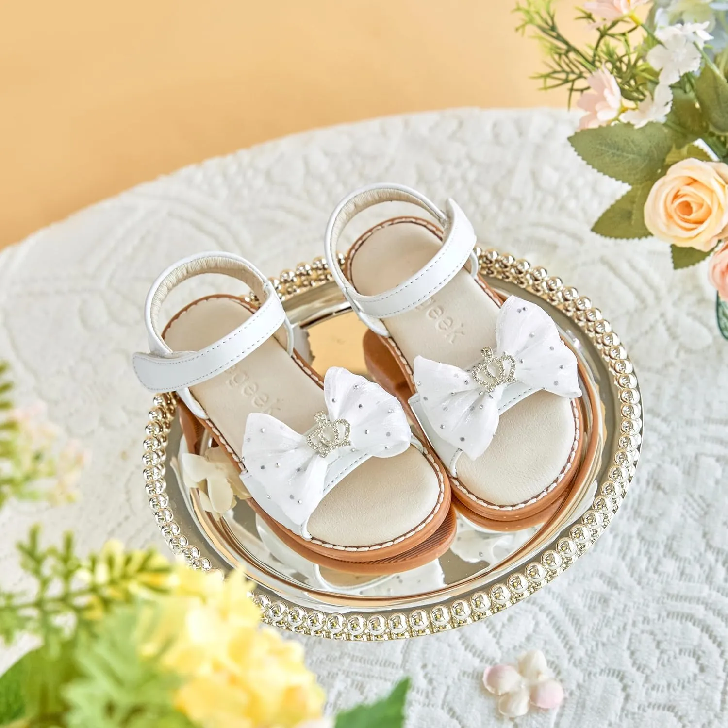 Girls Sandals 3-12 Years | Dressy & Play Shoes | Leather-Like for Outdoor School