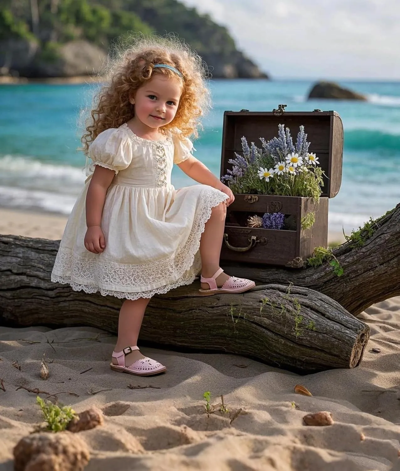 Girls Sandals 3-12 Years | Dressy & Play Shoes | Leather-Like for Outdoor School