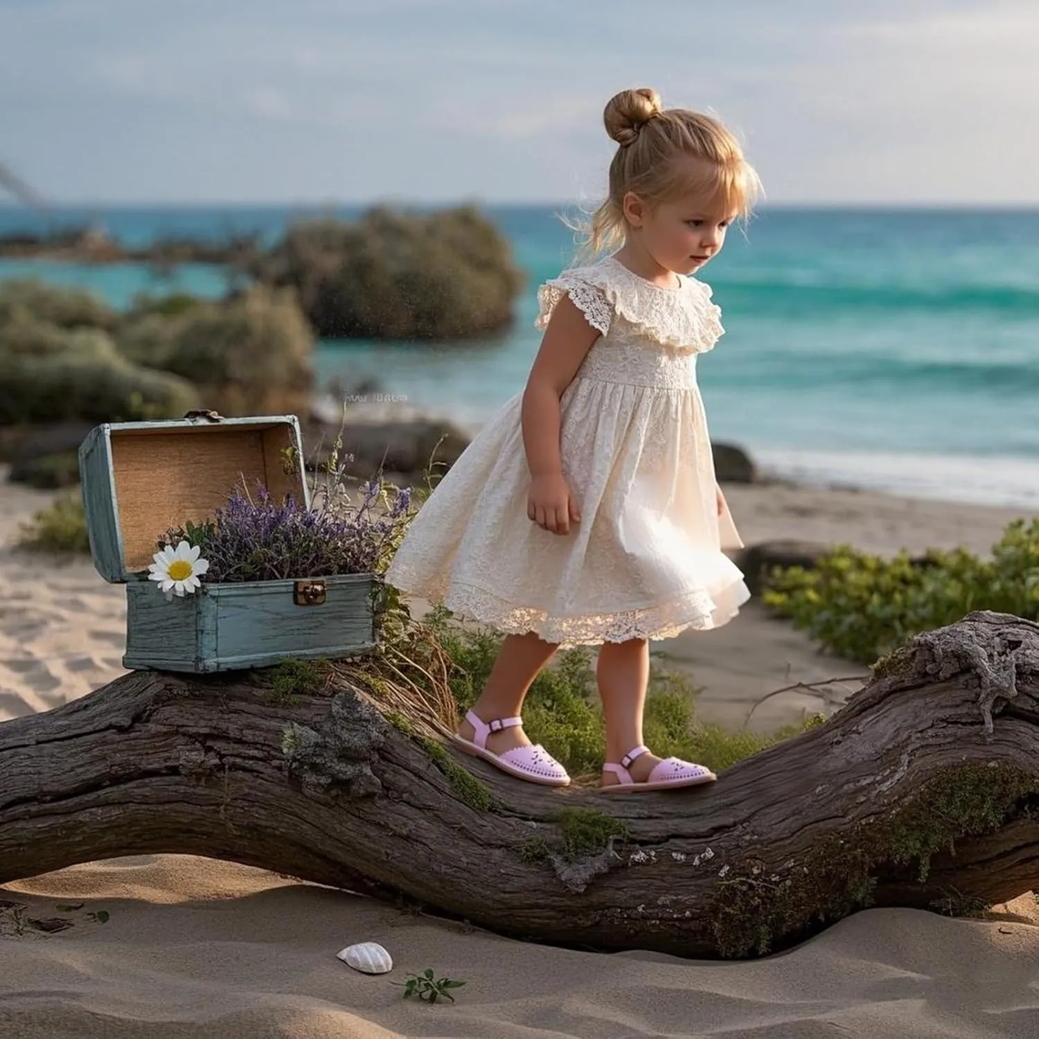 Girls Sandals 3-12 Years | Dressy & Play Shoes | Leather-Like for Outdoor School