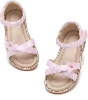 Girls Sandals 3-12 Years | Dressy & Play Shoes | Leather-Like for Outdoor School