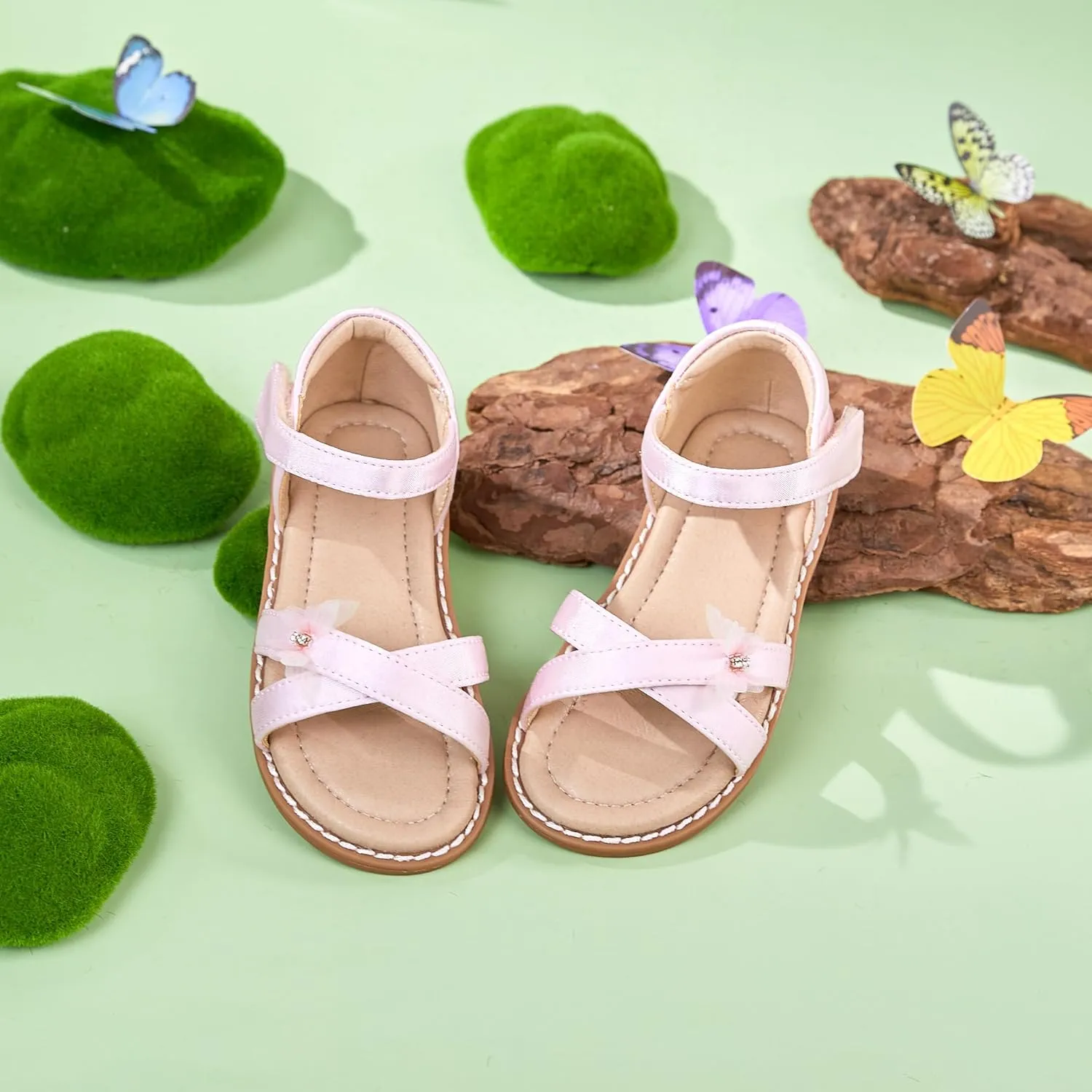 Girls Sandals 3-12 Years | Dressy & Play Shoes | Leather-Like for Outdoor School