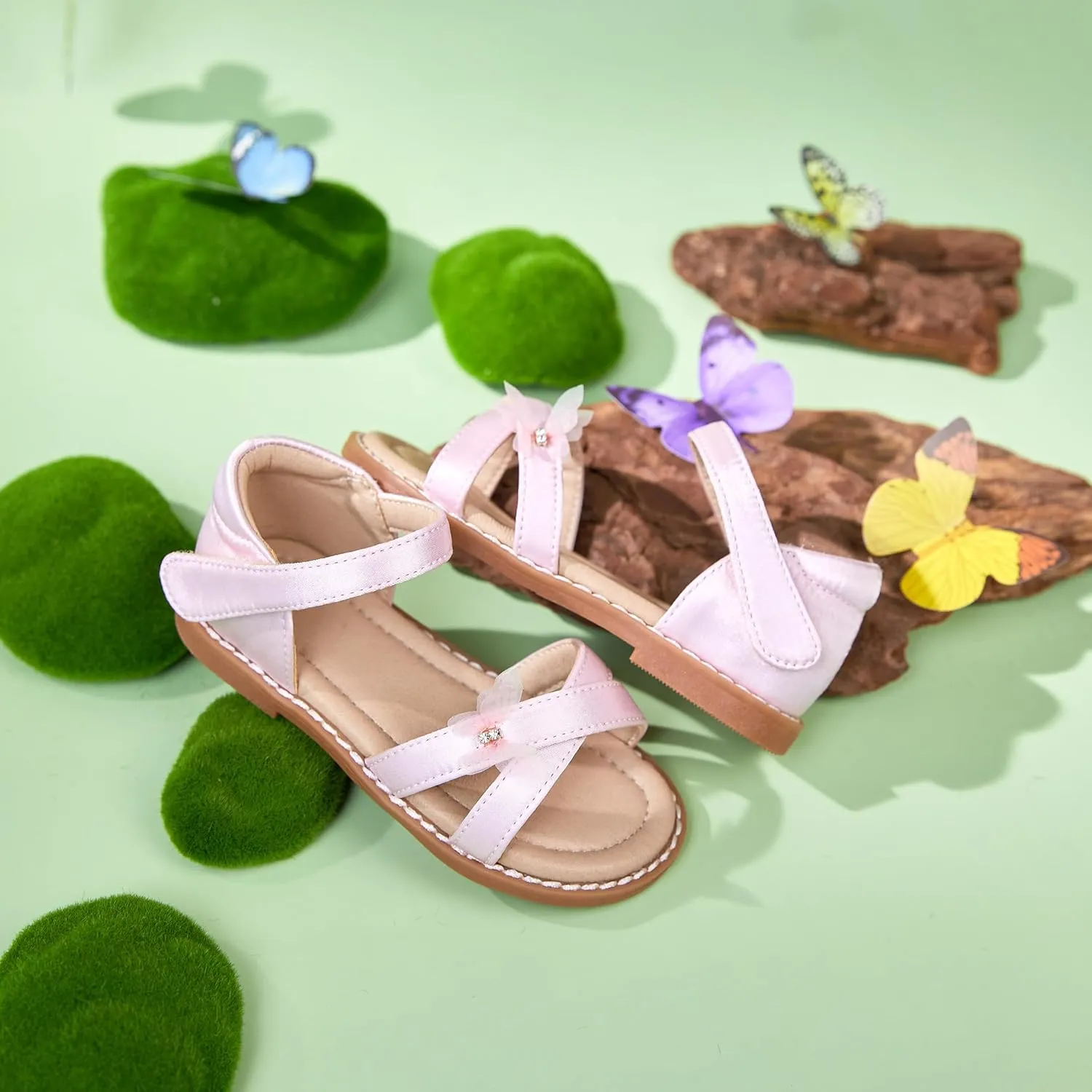 Girls Sandals 3-12 Years | Dressy & Play Shoes | Leather-Like for Outdoor School