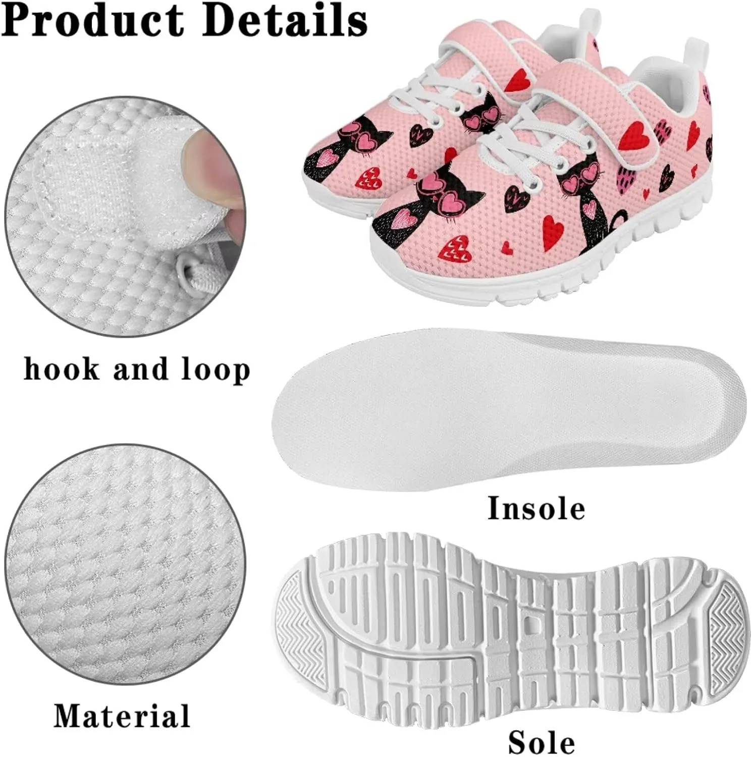 Girls Shoes Kids Slip On Sneakers Lightweight Summer Athletic Non-Slip