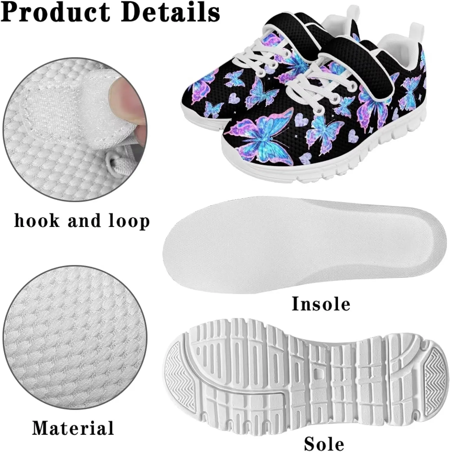Girls Slip On Sneakers Cute Animal Little Kids Shoes School Tennis Shoes