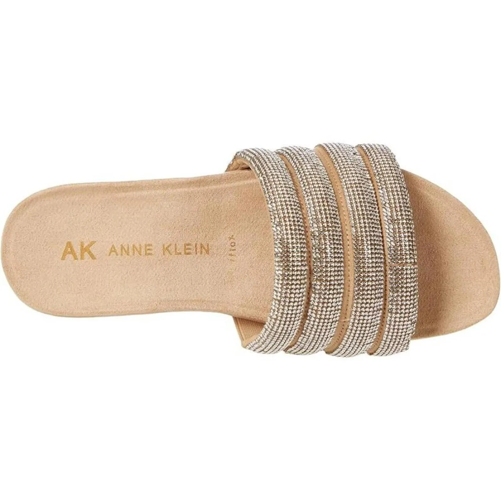 Gloria Taupe Embellished Slides