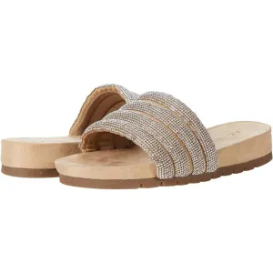 Gloria Taupe Embellished Slides