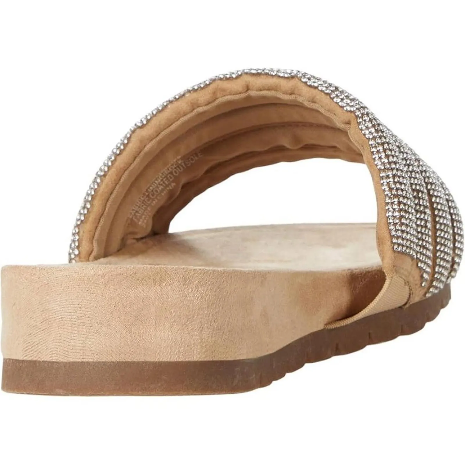 Gloria Taupe Embellished Slides