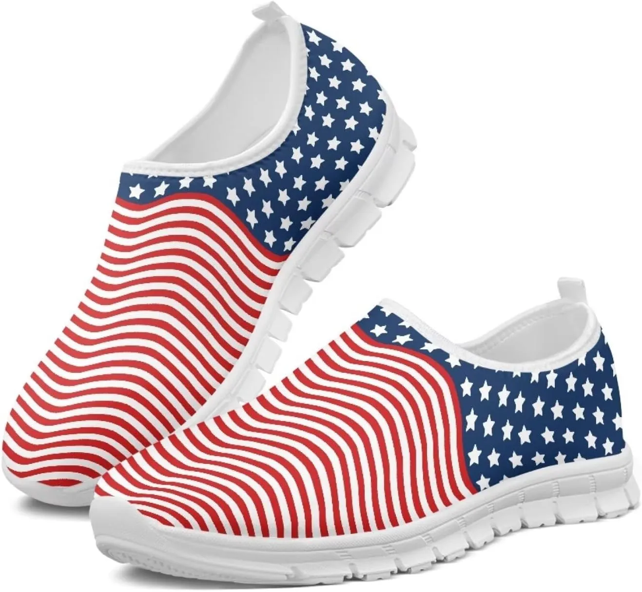 GOSTONG Sneakers for Women Slip on Home Loafers Non Slip Comfort Athletic Shoes Training Running Sneakers White US 5.5-11.5