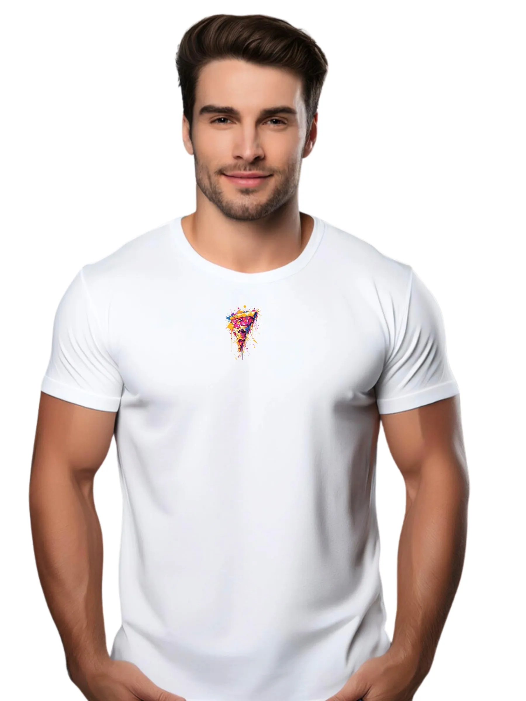 Graffiti Pizza Slice T-Shirt - Cool Graphic Tee for Men