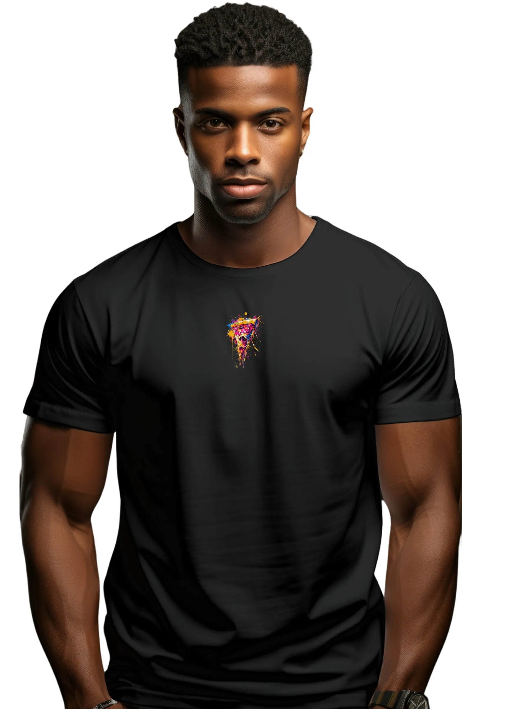 Graffiti Pizza Slice T-Shirt - Cool Graphic Tee for Men