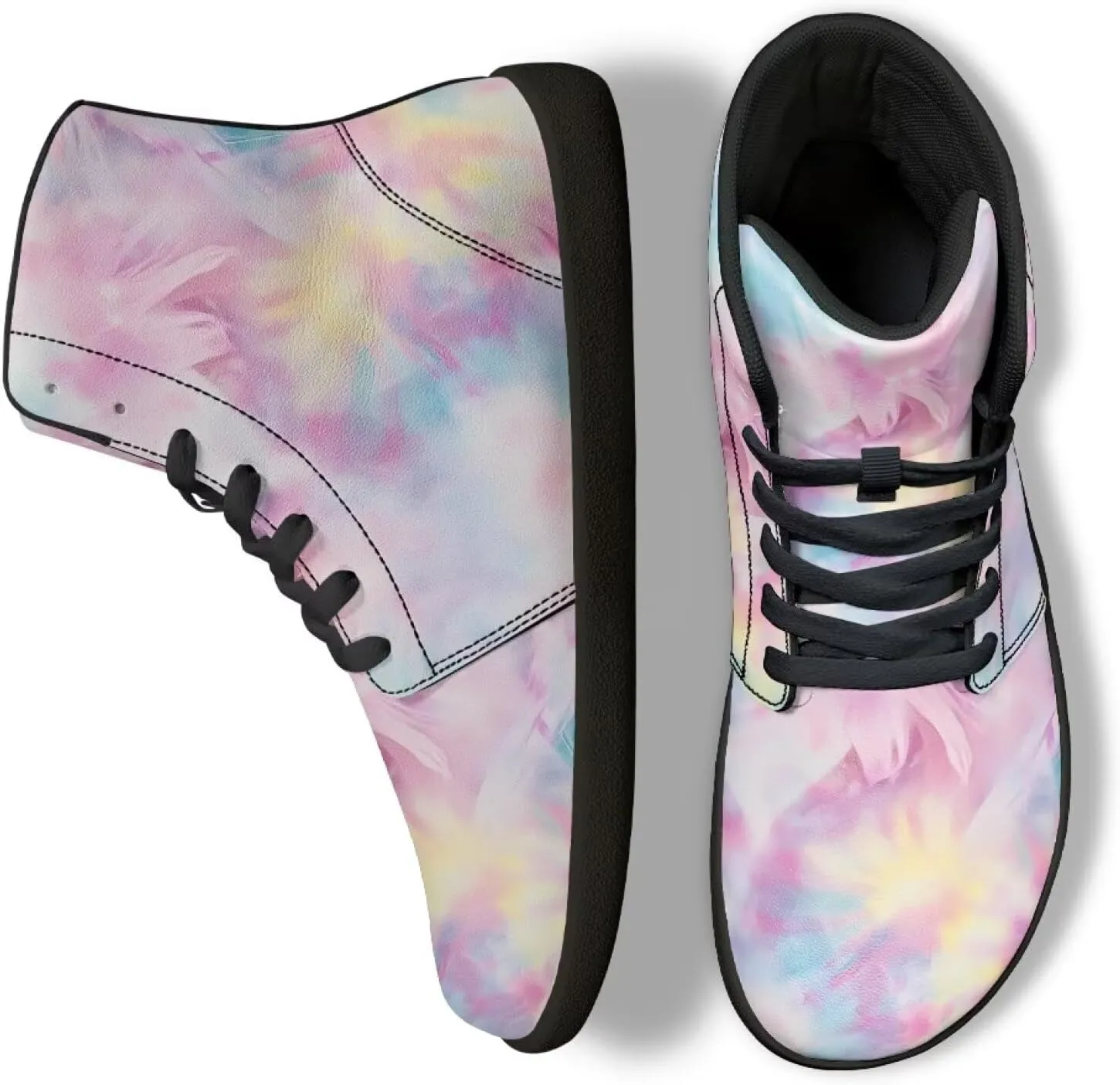 High Top Sneakers Women's Minimalist Barefoot Shoes | Zero Drop Sole | Wide Width Fashion Sneaker Size 36-48