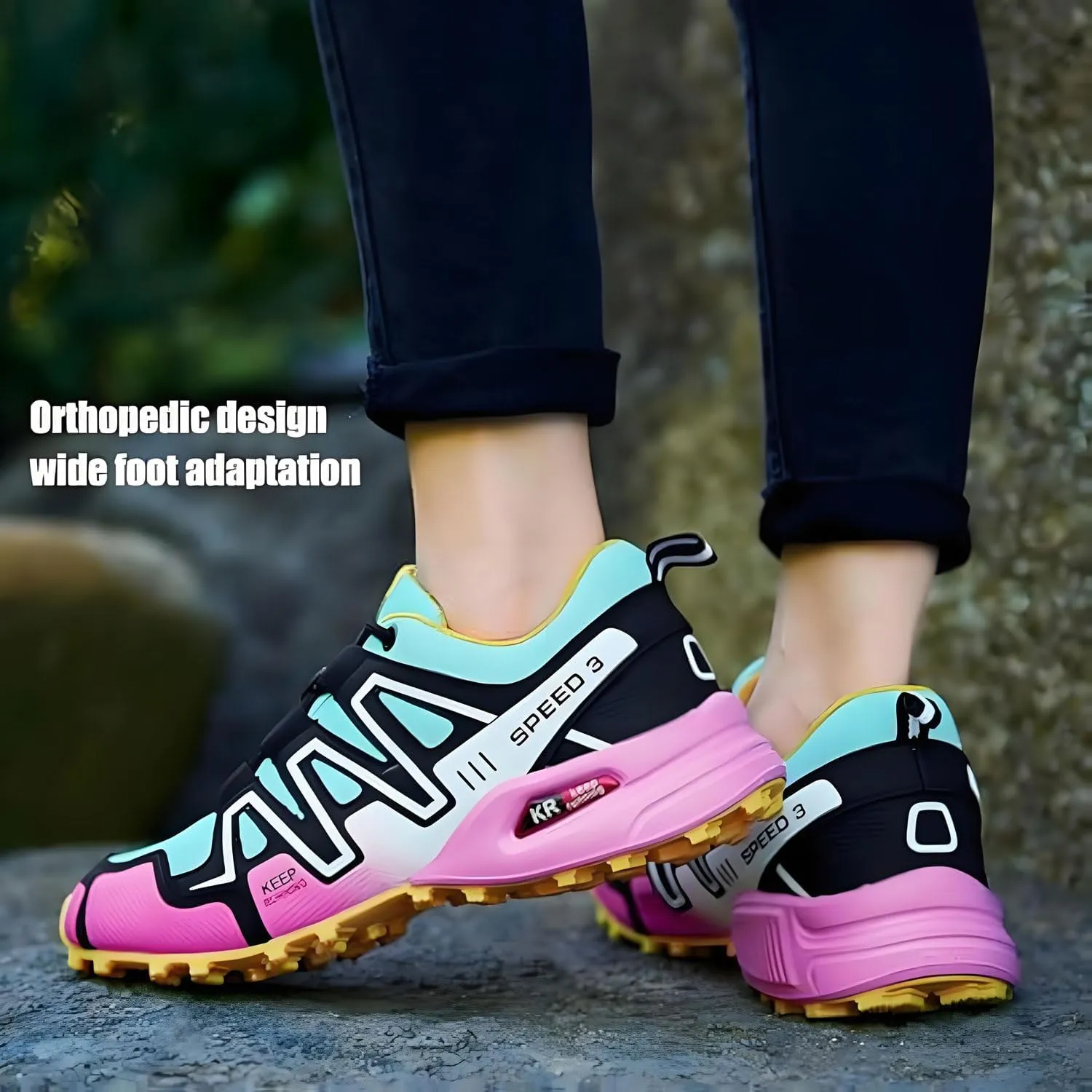 Hike Balance Shoes Women Men, 2025 New Orthopedic Pain-Relieving Walking Shoes, Comfort Outdoor Sneakers, Comfortable Breathable Non-Slip Slip-On Sneakers