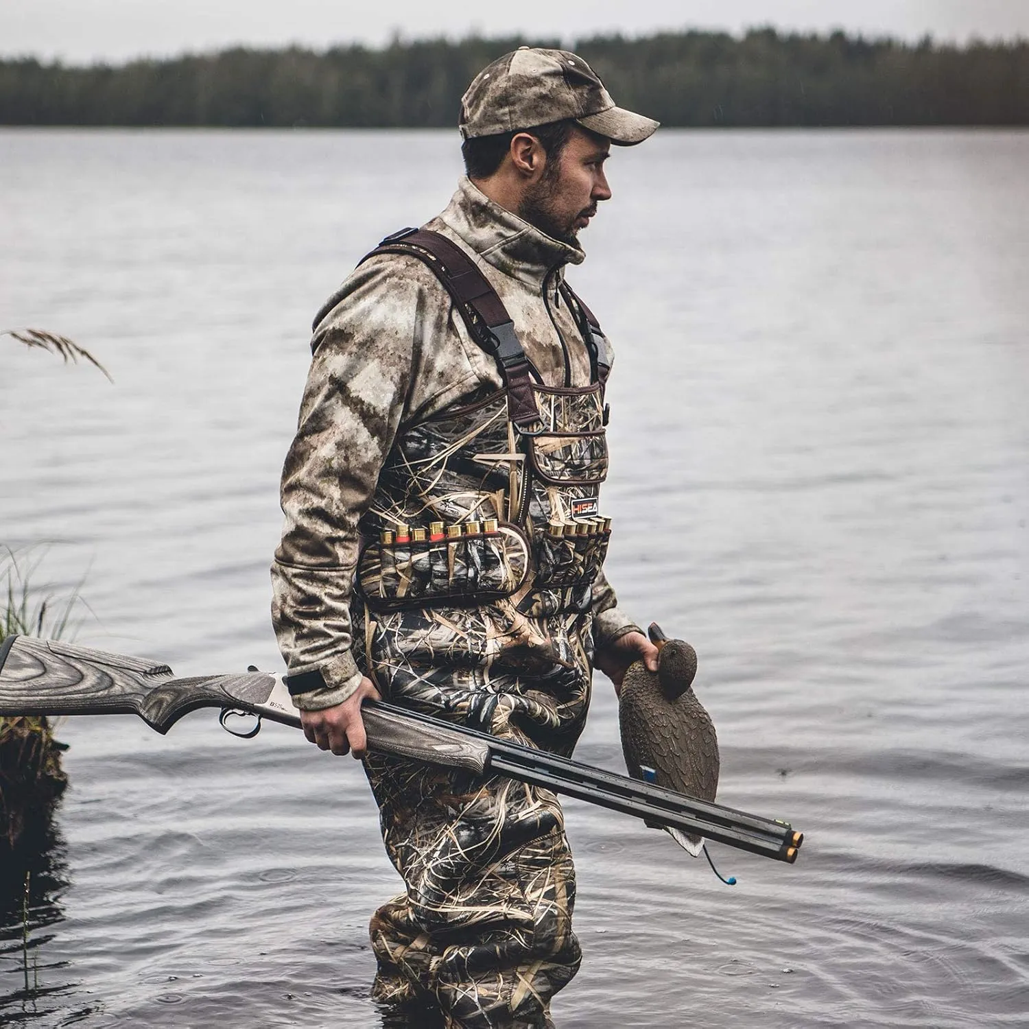 HISEA Chest Waders Neoprene Duck Hunting Waders for Men with 600G Insulated Boot Waterproof Camo Bootfoot Fishing Waders