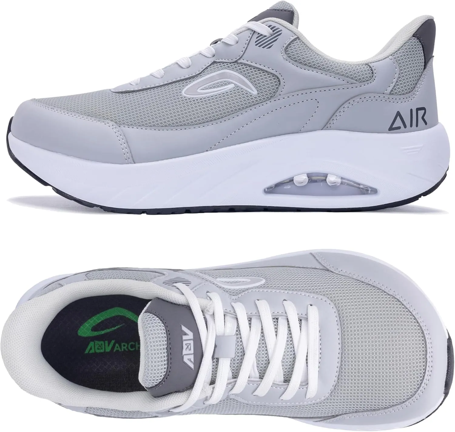 IIV Wide Toe Box Shoes for Men | Arch Support Walking Tennis Sneakers | Orthotic Shoes for Bunions, Plantar Fasciitis, Standing All Day