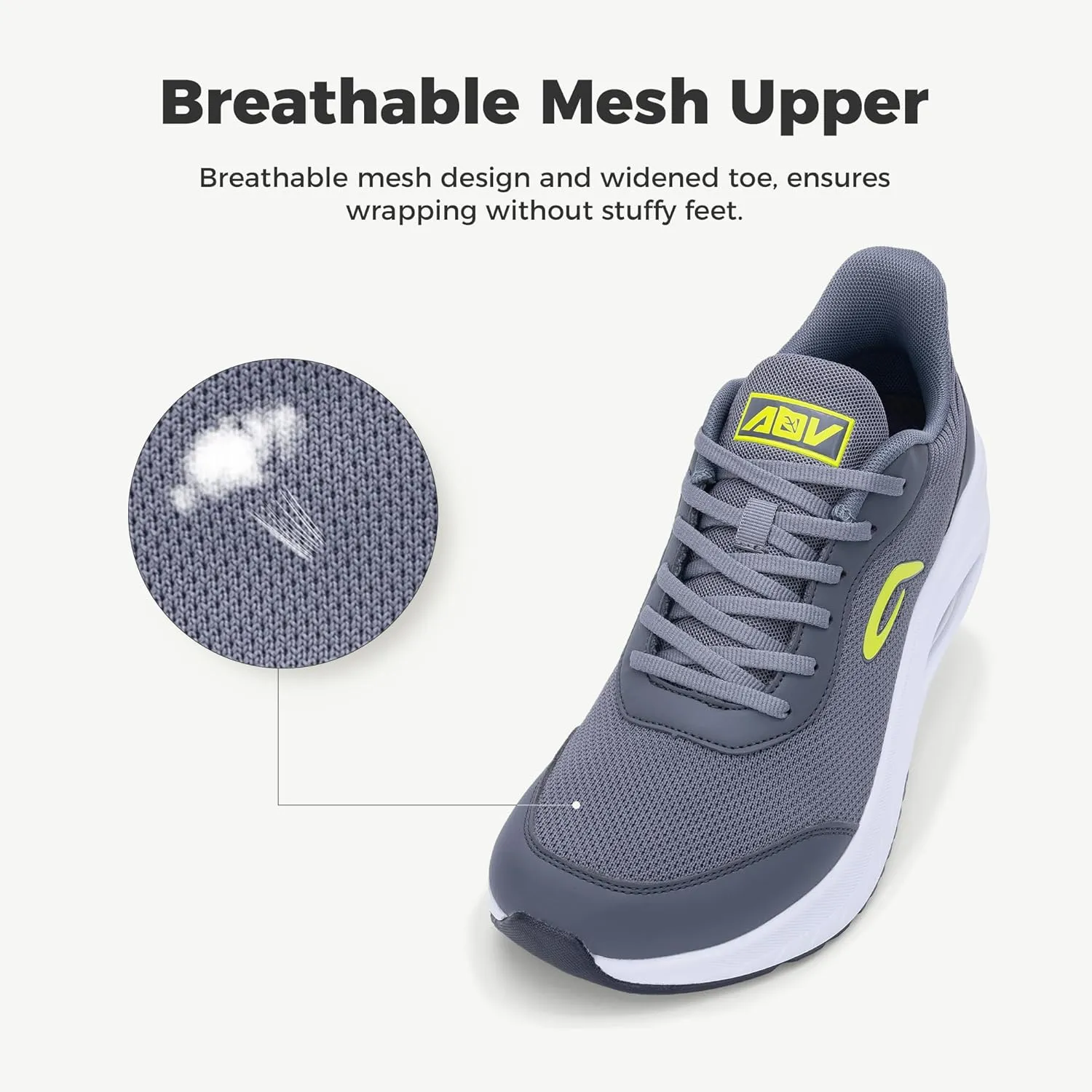 IIV Wide Toe Box Shoes for Men | Arch Support Walking Tennis Sneakers | Orthotic Shoes for Bunions, Plantar Fasciitis, Standing All Day