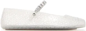 Jelly Mesh Flats for Women Slip On Round Toe Buckle Strap Jellies Flats Hollow Clear Beach Jellies Sandals