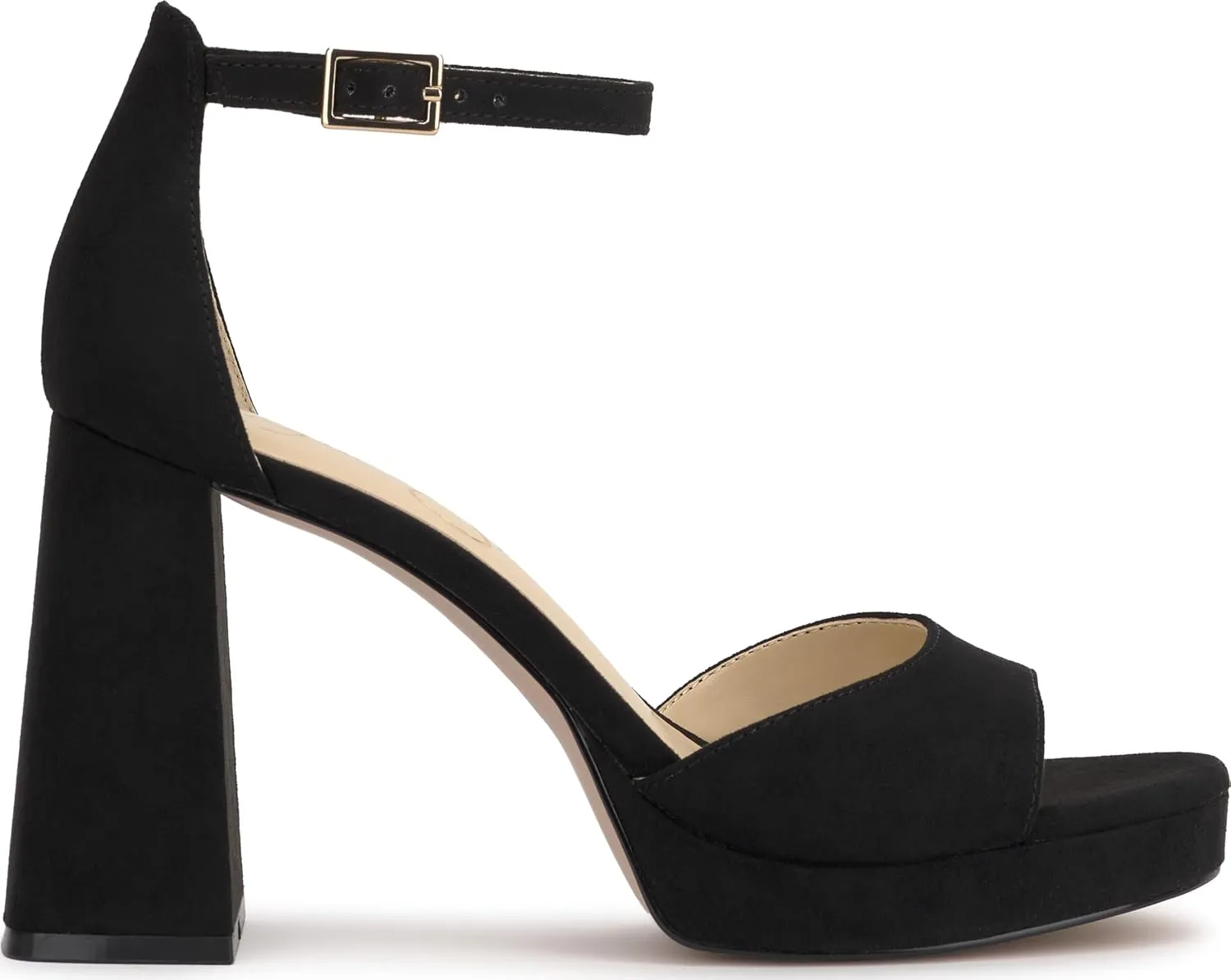 Jessica Simpson Womens Kaliah Shimmer Faux Suede Ankle Strap