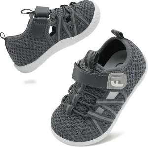 JOINFREE Toddler Sandals Boys Girls Breathable Closed Toe Water Beach Sandals Kids Wide Barefoot Summer Water Shoes Baby Walking Sneakers