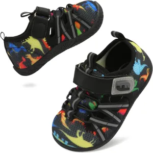 JOINFREE Toddler Sandals Boys Girls Breathable Closed Toe Water Beach Sandals Kids Wide Barefoot Summer Water Shoes Baby Walking Sneakers