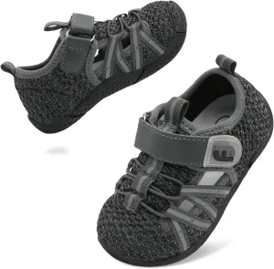 JOINFREE Toddler Sandals Boys Girls Breathable Closed Toe Water Beach Sandals Kids Wide Barefoot Summer Water Shoes Baby Walking Sneakers