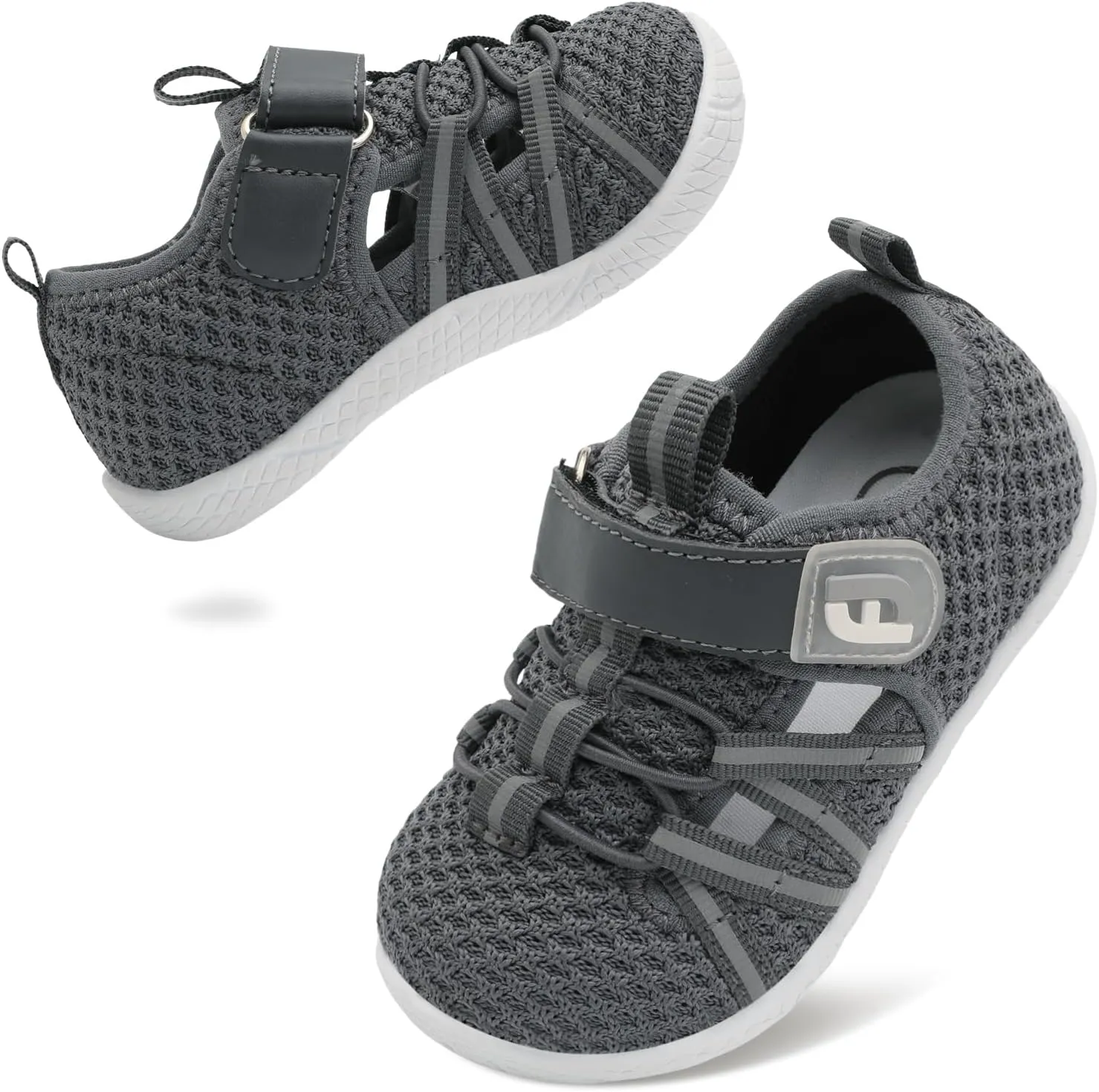 JOINFREE Toddler Sandals Boys Girls Breathable Closed Toe Water Beach Sandals Kids Wide Barefoot Summer Water Shoes Baby Walking Sneakers