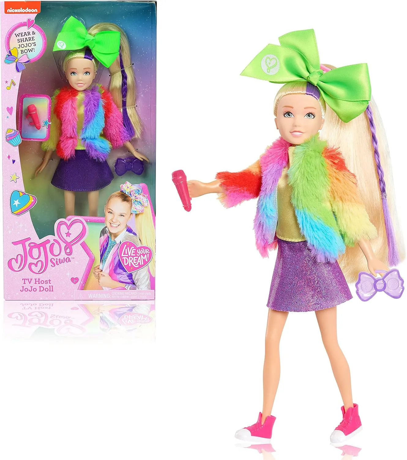 JoJo Siwa Fashion Doll, TV host, 10-inch doll, Kids Toys for Ages 3 Up by Just Play