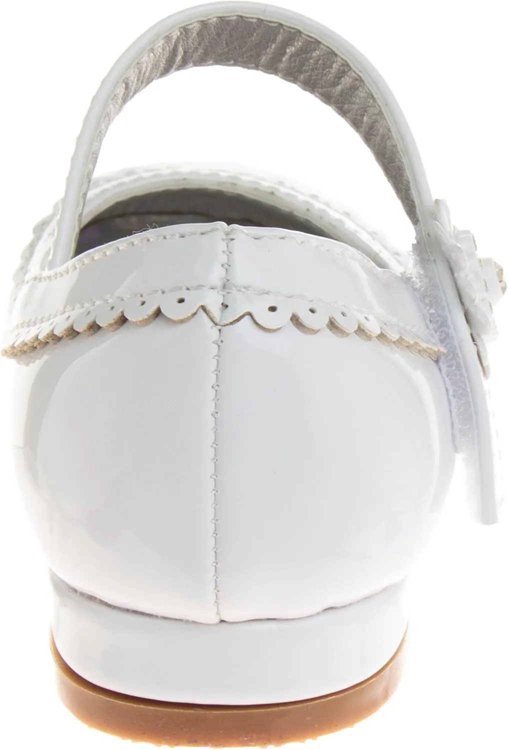 Josmo Girl's Dress Mary Jane Wedding Party Heels Ballerina Flower Shoes, Hook and Loop Buckle (Toddler
