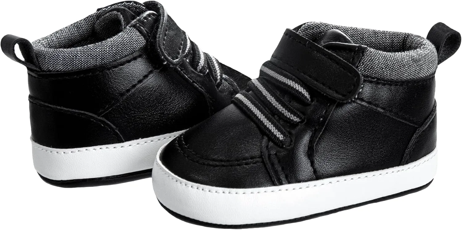 Josmo Unisex Baby Shoes Boys Girls Sneakers - Infant Slip On First Walking Shoes Toddler Casual Sneaker Crib Shoes (Size 2-4 Infant)