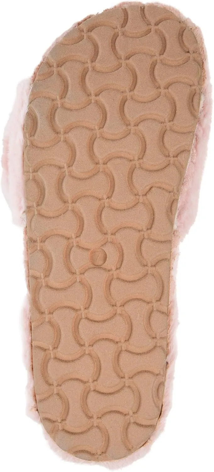 Journee Women's Faux Fur Shadow Slippers