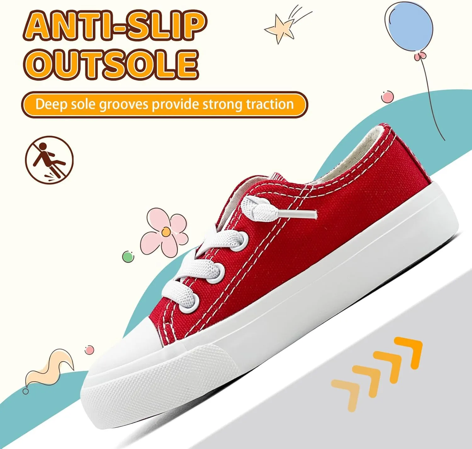Kids Girls Boys Canvas Sneakers Slip on Walking Shoes Lightweight Tennis Running School Casual Classic Sneakers Little Big Kids