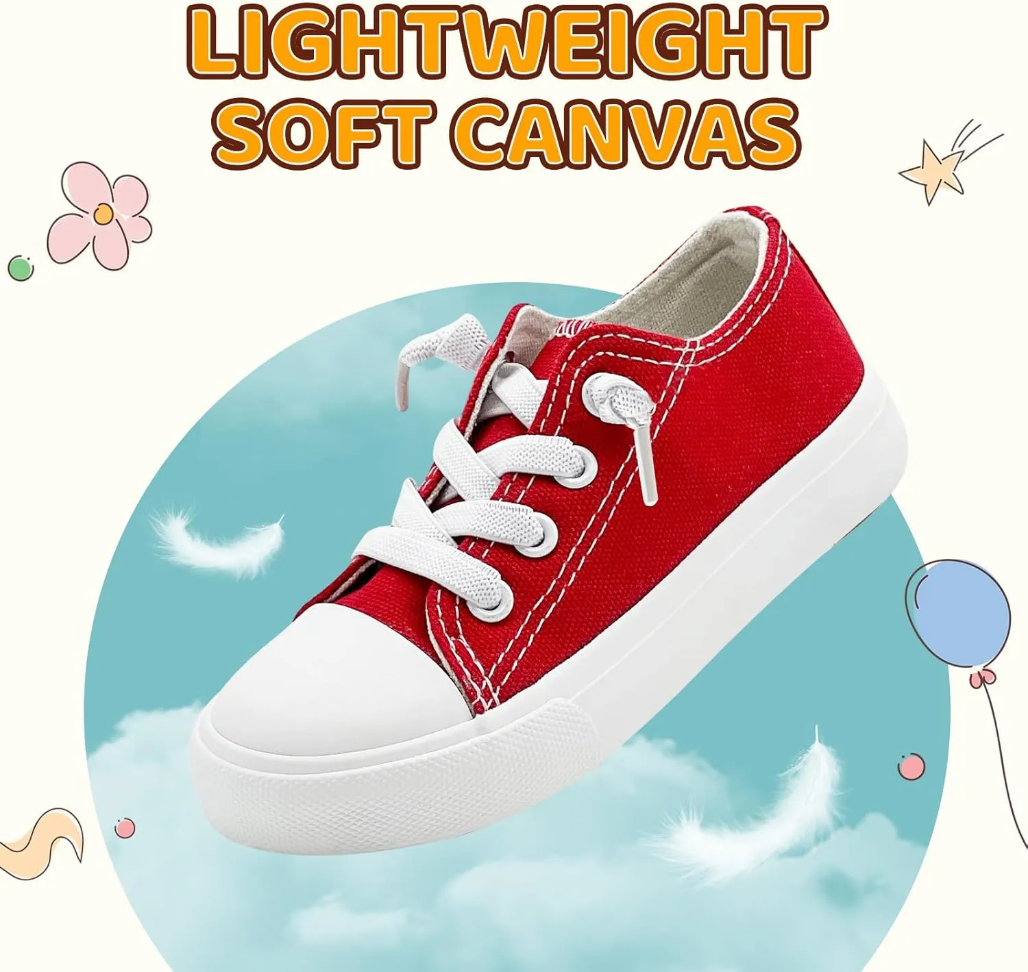 Kids Girls Boys Canvas Sneakers Slip on Walking Shoes Lightweight Tennis Running School Casual Classic Sneakers Little Big Kids