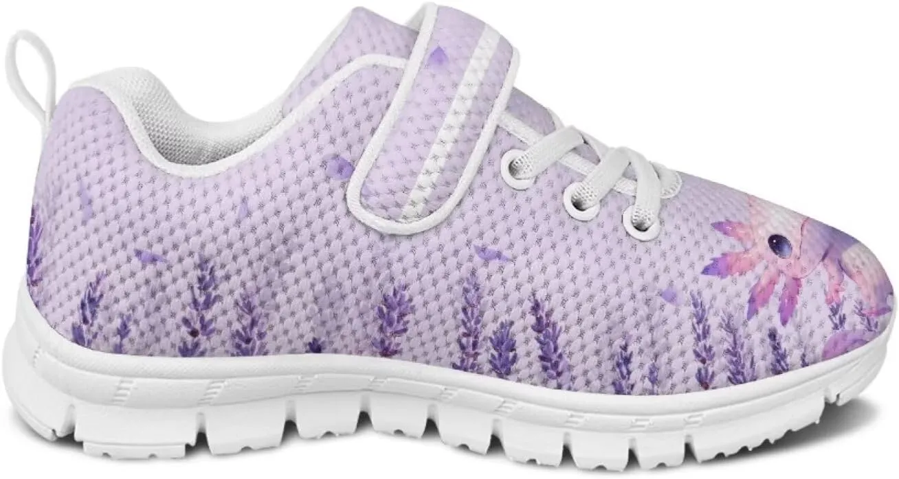 Kids Running Shoes Girls Slip on Sneakers Shoes Mesh Soft Tennis Shoes