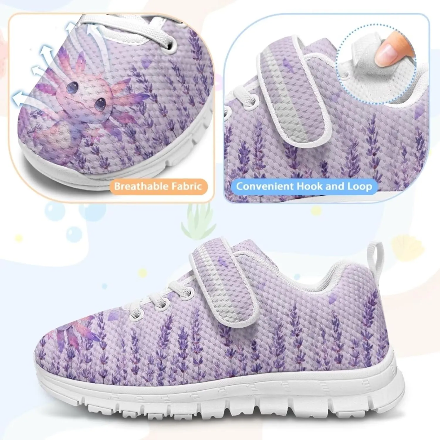 Kids Running Shoes Girls Slip on Sneakers Shoes Mesh Soft Tennis Shoes