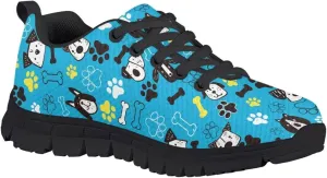 Kids Sneakers Lightweight Cat/Sloth/Koala Graphic Mesh Shoes Little Girls Lace-up Tennis Sneaker for Sport Wear