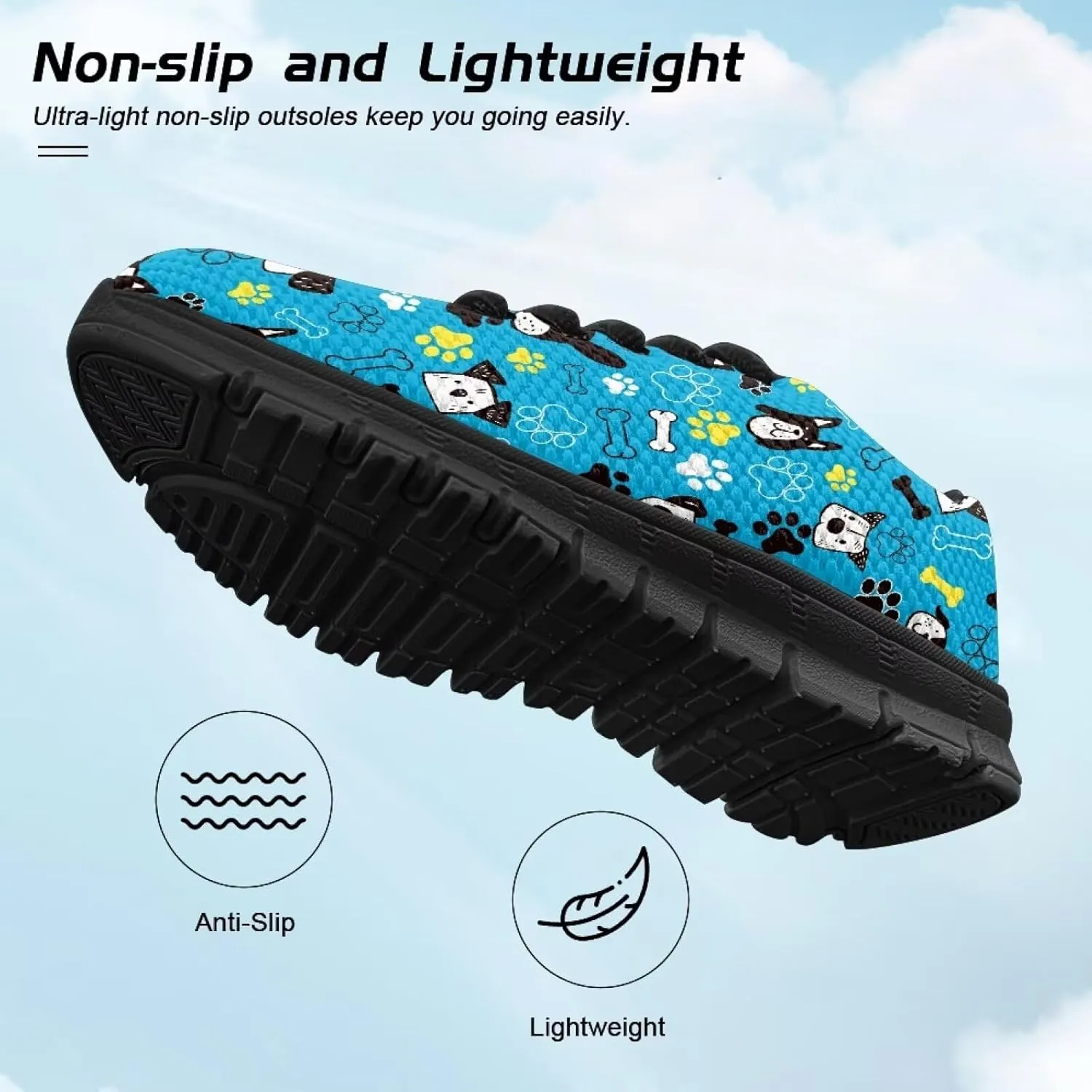Kids Sneakers Lightweight Cat/Sloth/Koala Graphic Mesh Shoes Little Girls Lace-up Tennis Sneaker for Sport Wear