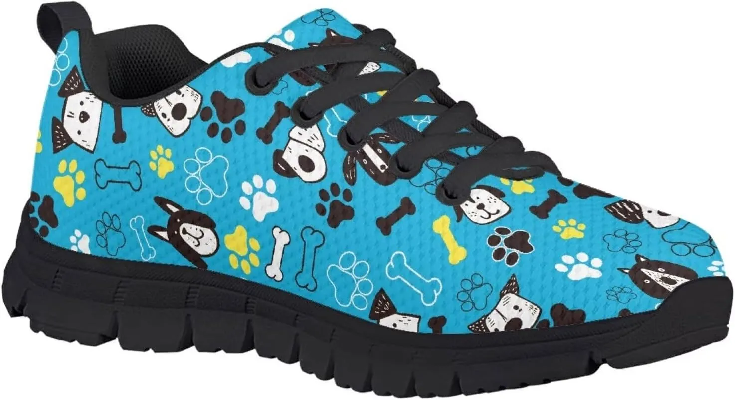 Kids Sneakers Lightweight Cat/Sloth/Koala Graphic Mesh Shoes Little Girls Lace-up Tennis Sneaker for Sport Wear