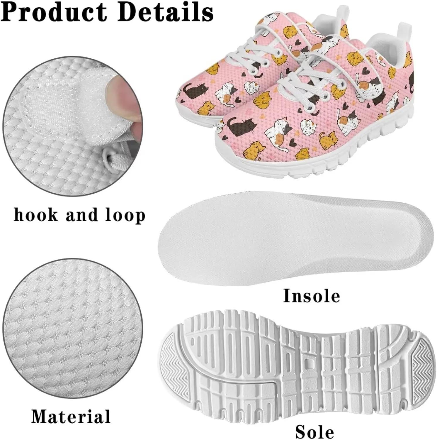 Kids Tennis Shoes School Sneakers for Boys Girls Cute Running Shoes