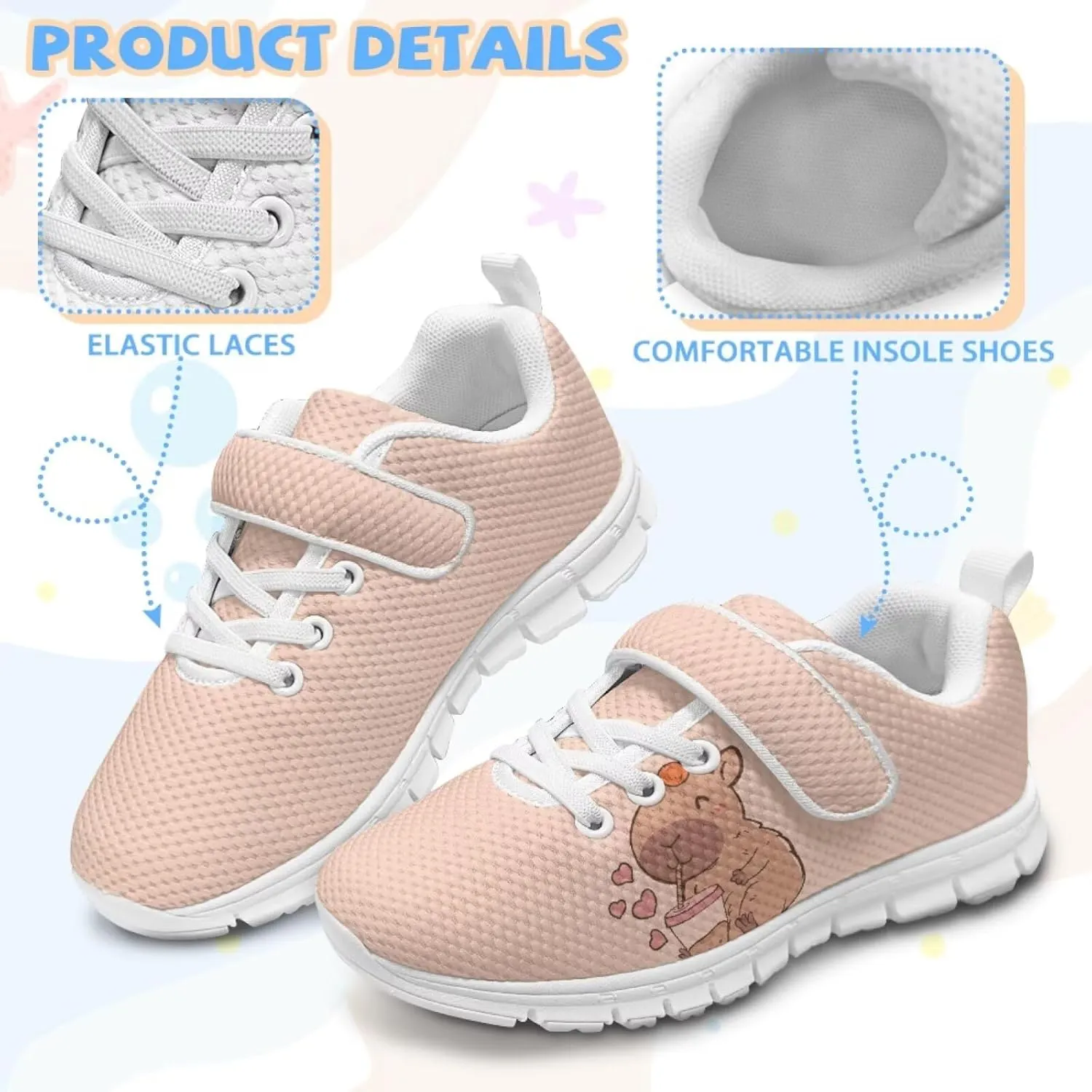 Kids Tennis Shoes School Sneakers for Boys Girls Cute Running Shoes