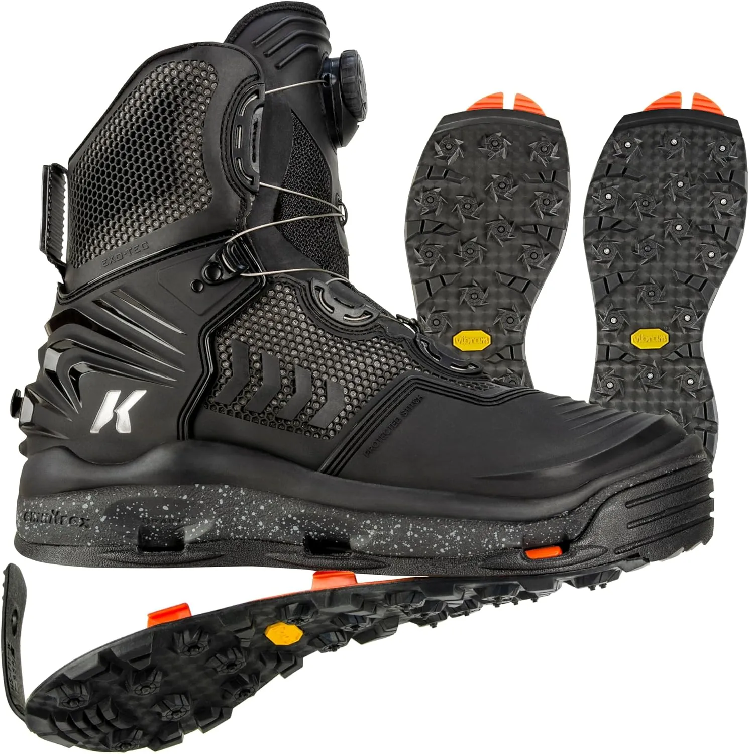 Korkers River Ops Boa Wading Boots - Guide-Caliber Performance with BOA - Includes Interchangeable Soles