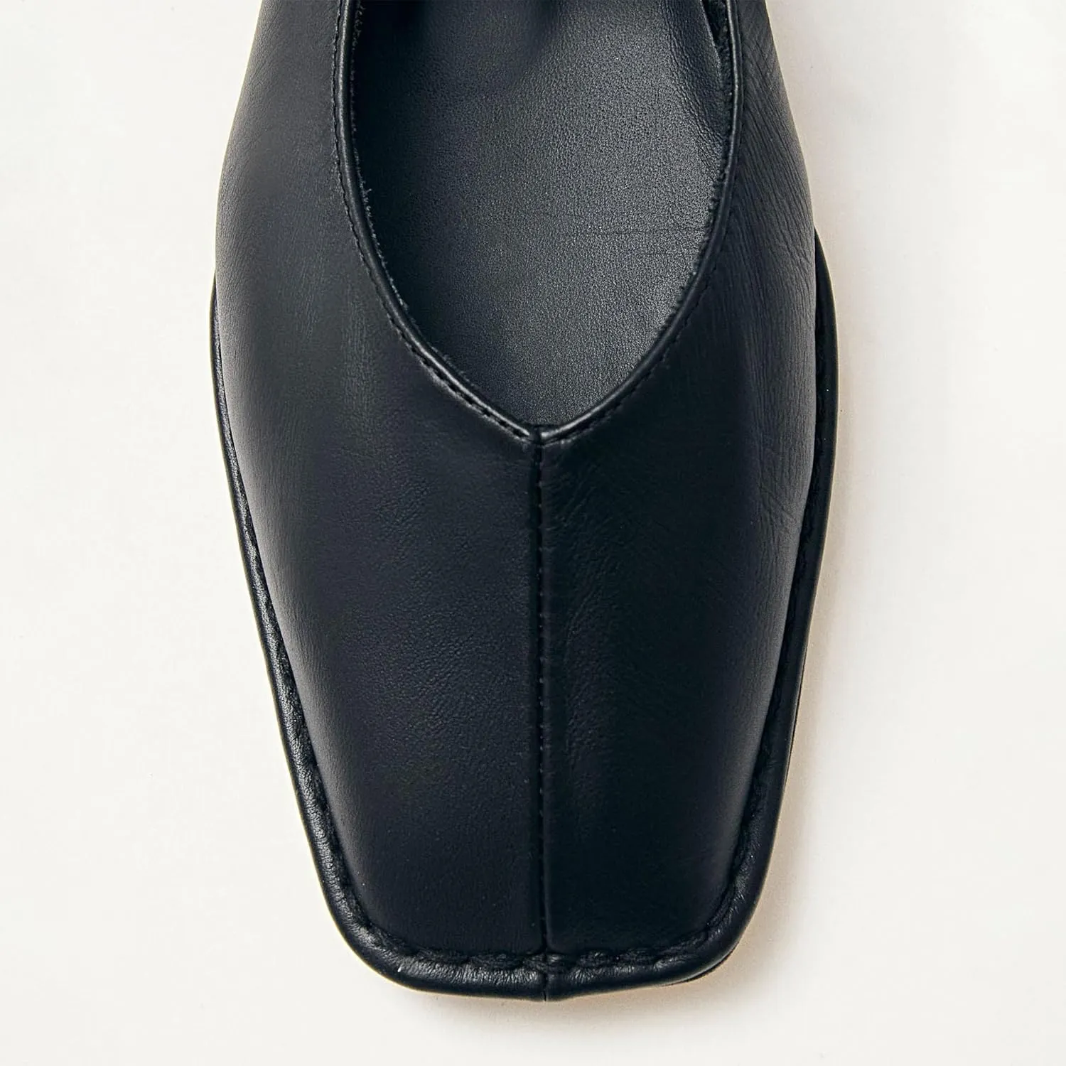 Lace Up Ballet Flats for Women Bow Square Toe Mary Jane Flats Slip On Leather Ballerina Shoes