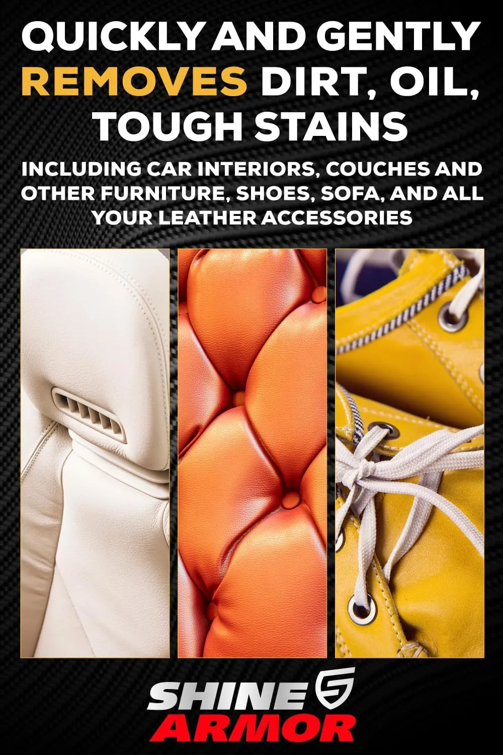 Leather Cleaner and Conditioner for Cars, Couch, Purse, Hand Bags, and Shoes - Twin Pack - Protect and Clean Interior Detailing (2x8oz Bottles)