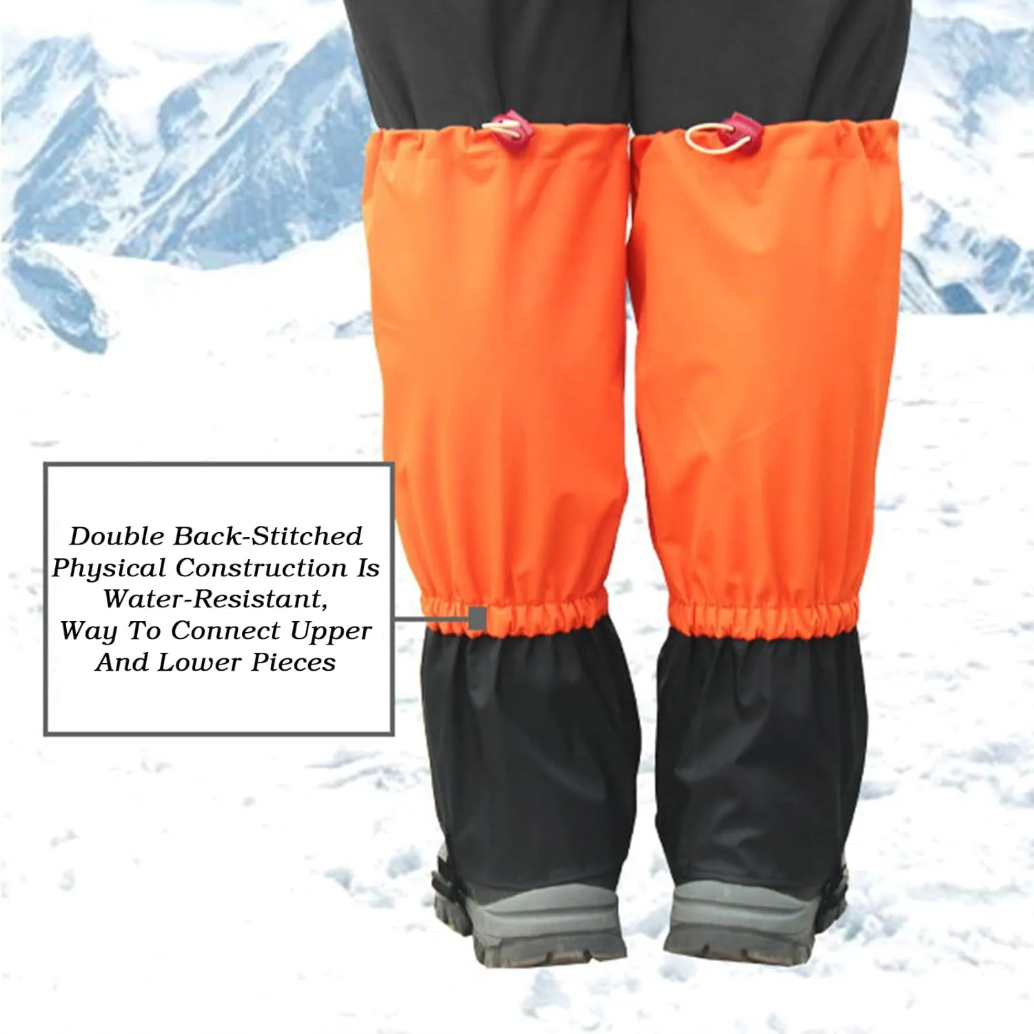 Leg Gaiters,Waterproof Hiking Gaiters,Tactical Leg Gaiters,Snake Bite Protection Guards with Adjustable Size,for Walking Climbing Hiking