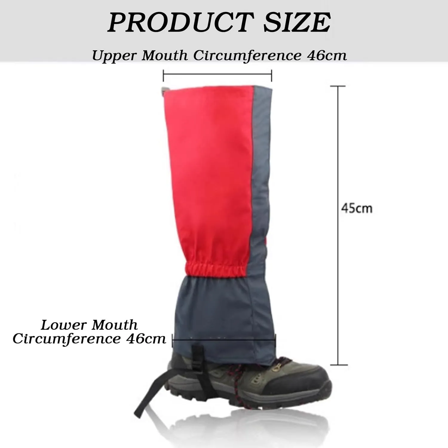 Leg Gaiters,Waterproof Hiking Gaiters,Tactical Leg Gaiters,Snake Bite Protection Guards with Adjustable Size,for Walking Climbing Hiking