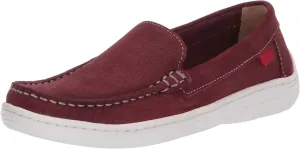 Marc Joseph New York Kids Loafer, Marsala Jeans Perforated/Contrast stitch, 10.5 US medium