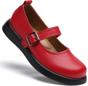 Mary Jane Shoes Women Flat Comfortable Dressy Casual Ladies Office Work Shoes