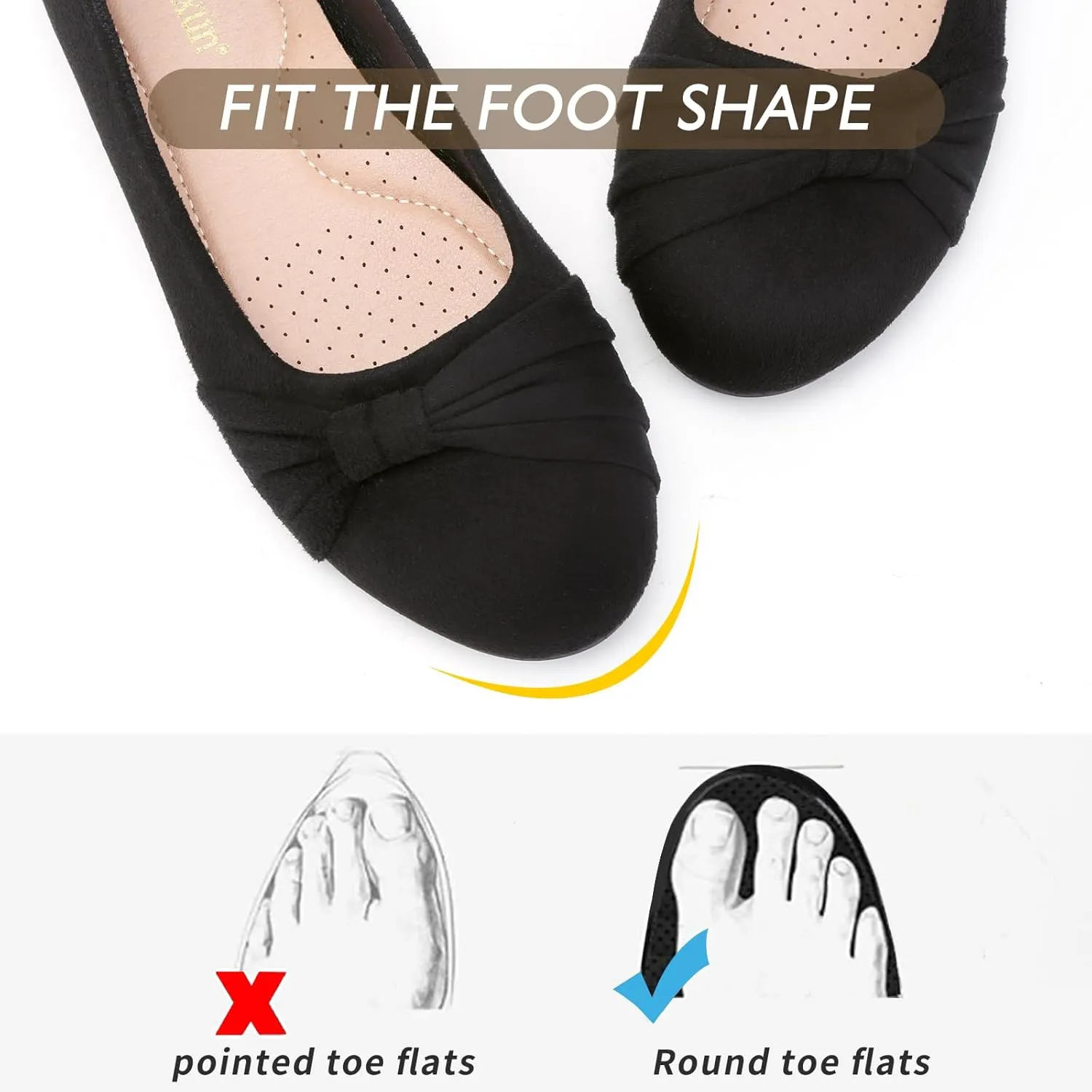 MaxMuxun Women's Flats Shoes Faux Suede Round Toe Ballet Dressy Flats Comfortable Slip On Walking Shoes