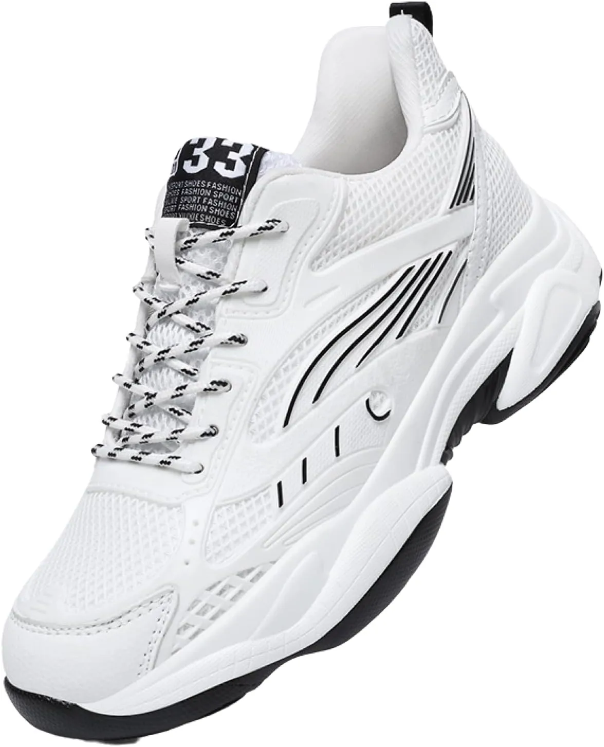 Men’s Elevator Chunky Sneakers 2.4" Height Increase – Invisible Height Boost Athletic Shoes – Fashion Thick-Soled Sport Sneakers – Breathable Walking & Gym Shoes for Casual and Streetwear