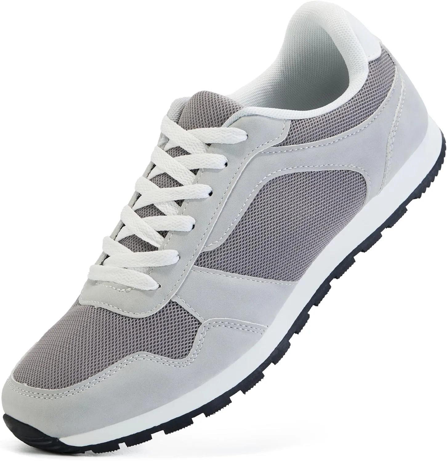 Men's Fashion Sneakers Lace-Up Walking Shoes, Lightweight Breathable Mesh Trainers for Casual Wear, Gym, and Outdoor Activities