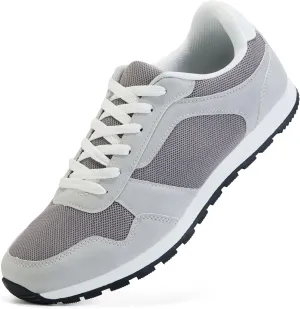 Men's Fashion Sneakers Lace-Up Walking Shoes, Lightweight Breathable Mesh Trainers for Casual Wear, Gym, and Outdoor Activities